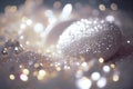 christmas decoration with bokeh lights and snowflakes close up.generative ai Royalty Free Stock Photo