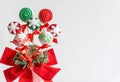 Christmas decoration on cake pops Royalty Free Stock Photo