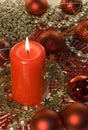 Christmas decoration - candle Royalty Free Stock Photo