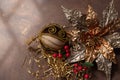 Christmas Decoration on Copper Background