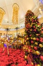 Christmas decoration in The Curve Mall which is located in Mutiara Damansara. People can seen exploring and shopping around it. Royalty Free Stock Photo
