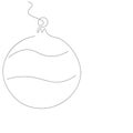 Christmas decoration elemnts tree and ball draw Royalty Free Stock Photo