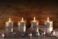 Christmas decoration with four candles