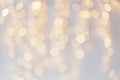 Christmas decoration or garland lights bokeh Royalty Free Stock Photo