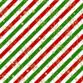 Christmas decoration gold icons over green white and red strippes