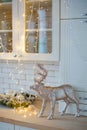 Christmas decoration gold reindeer