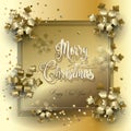 Christmas Gold decoration 2019 confetti Royalty Free Stock Photo