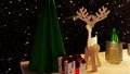 Christmas decoration image , Christmas tree and candle