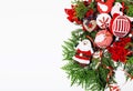 Christmas decoration isolated , white background for post card g Royalty Free Stock Photo