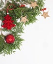 Christmas decoration isolated , white background Royalty Free Stock Photo
