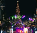 The Farmers Market at Christmas time, Los Angeles, USA Royalty Free Stock Photo