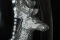 Christmas decoration - macro elements silver reindeer Royalty Free Stock Photo