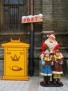 Christmas decoration and mail box where kids can place their letters to Santa