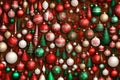Christmas decoration many balloons green red white atc with background Generated Ai Royalty Free Stock Photo