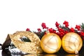 Christmas decoration mask Royalty Free Stock Photo