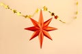 Christmas decoration orange star