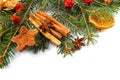 Christmas decoration, orange ,star anise and cinnamon