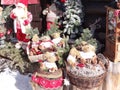 Christmas decoration outside a rustic alpine restaurant