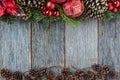 Christmas Decoration Over Wooden Background Royalty Free Stock Photo