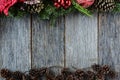 Christmas Decoration Over Wooden Background Royalty Free Stock Photo