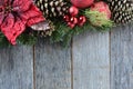 Christmas Decoration Over Wooden Background Royalty Free Stock Photo