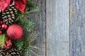 Christmas Decoration Over Wooden Background Royalty Free Stock Photo