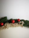 Christmas Decoration red gold and green