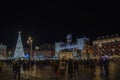 Christmas decoration of the Plaza Mayor of Valladolid, Spain Royalty Free Stock Photo