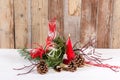 Christmas decoration with red candel 1