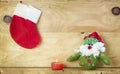 Christmas decoration with Santa Claus figurine Royalty Free Stock Photo