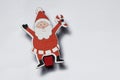 Christmas decoration: Santa Claus figurine isolated on white Royalty Free Stock Photo