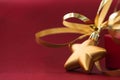 Christmas decoration in the shape of a star and gift bo Royalty Free Stock Photo