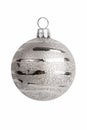 Christmas decoration - silver ball decorations Royalty Free Stock Photo