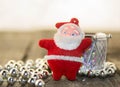 Christmas decorations, silver and red Royalty Free Stock Photo