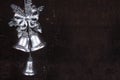 Christmas decoration with silver bells Royalty Free Stock Photo