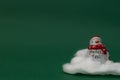 Christmas decoration. small figure with `Merry Christmas` lettering on the front Royalty Free Stock Photo
