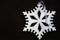 Christmas decoration snowflake made of wood Royalty Free Stock Photo