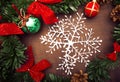 Christmas decoration with snowflake