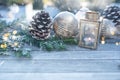Christmas decoration with snowflakes Royalty Free Stock Photo