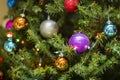 Christmas decoration sphere pine