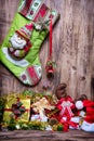 Christmas decoration stocking Royalty Free Stock Photo