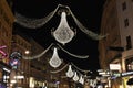 Christmas decoration in the center of Vienna Royalty Free Stock Photo