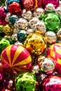 Christmas decoration on the street in Singapore.Vertical view. Royalty Free Stock Photo