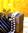 Christmas decoration on a table Royalty Free Stock Photo