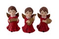 Christmas decoration. Three beautiful old Christmas angels made