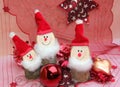 Christmas decoration with three gnomes