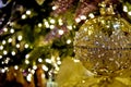 Christmas Decoration, Tree Ornament, Gold Bejeweled