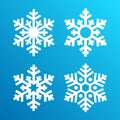 Christmas decoration, vector snowflake icon Royalty Free Stock Photo