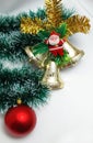 Christmas decoration on white background