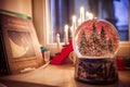 Christmas decoration on the windowsill